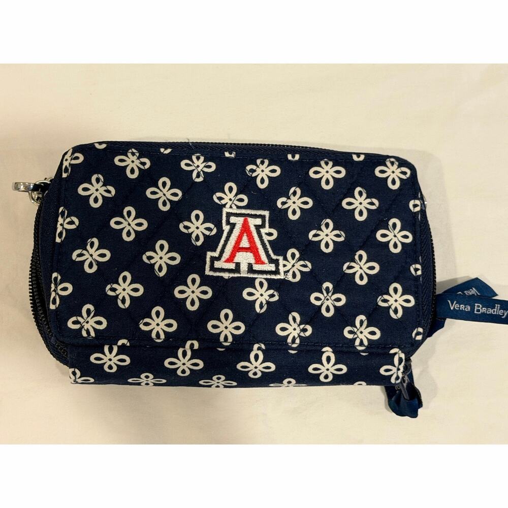 Vera Bradley Arizona Wildcats Double Zip Wristlet/Phone
